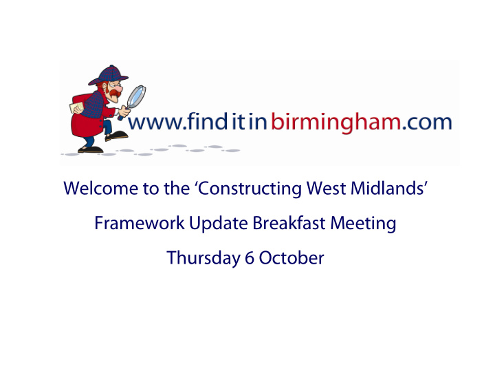welcome to the constructing west midlands framework