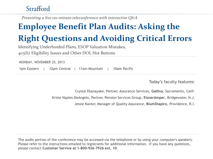employee benefit plan audits asking the right questions