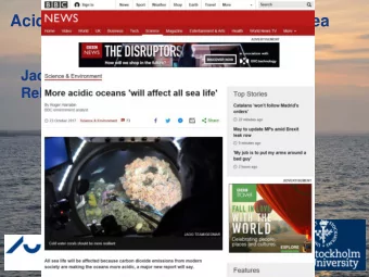 Acidification indicators for the Baltic Sea  Jacob Carstensen, Bo Gustafsson, Gregor  Rehder  Ocean