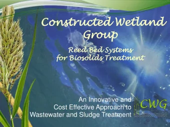 Grou  Gr  oup  p  Ree  eed Bed  ed Sy  System  ems  for Bio  iosolid  solids  s Trea  eatm  tment