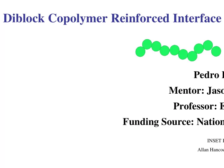 diblock copolymer reinforced interface