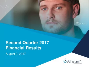 Second Quarter 2017  Financial Results  August 9, 2017  1  Agenda  Welcome  Christine Regan