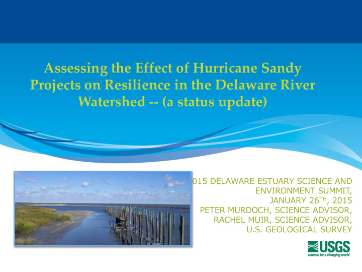 assessing the effect of hurricane sandy projects on