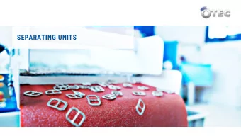 SEPARATING UNITS  SEPARATING UNITS  Application  Separating workpieces and media, e.g. grinding