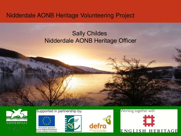 nidderdale aonb heritage officer