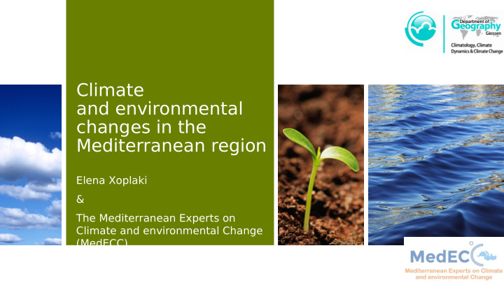 climate and environmental changes in the mediterranean