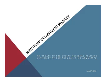 A N  A N  U P D  U P D A T E  T  T O  T H E  C O D I A  T H E  C O D I A C  R E G I  R E G I O N  O