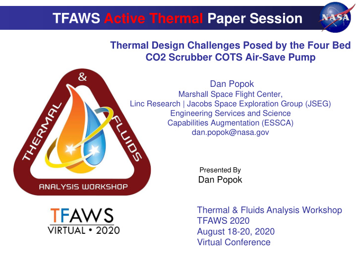 tfaws active thermal paper session