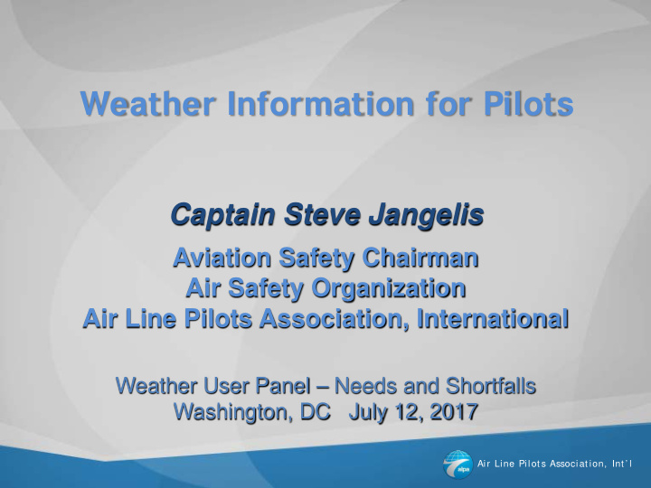 weather information for pilots