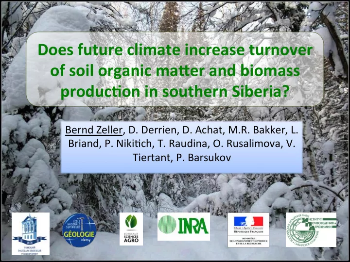 does future climate increase turnover of soil organic