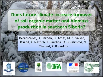 Does  future  climate  increase  turnover    of  soil  organic  ma2er