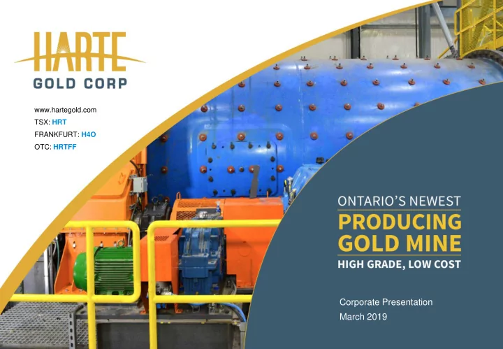 corporate presentation march 2019