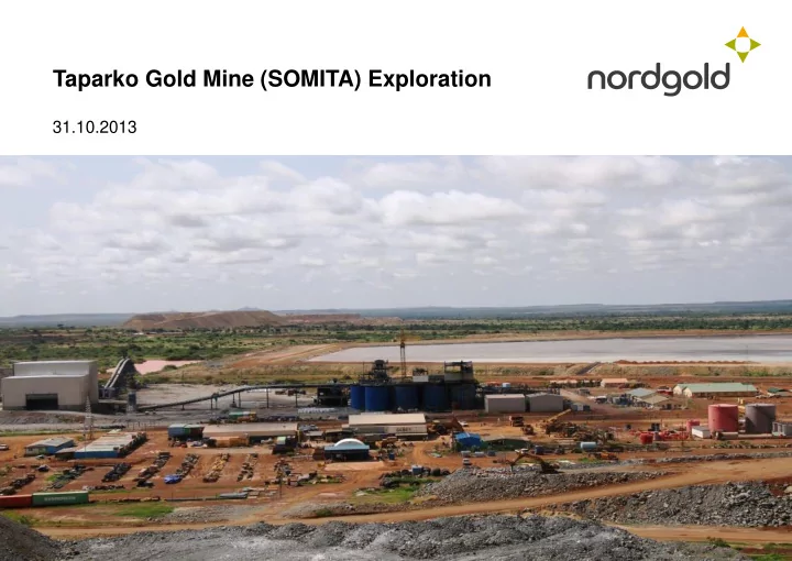 taparko gold mine somita exploration