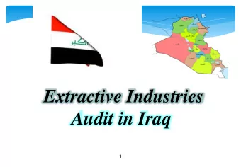 Extractive Industries  Audit in Iraq  1  Work paper  to participate in the first  meeting for the