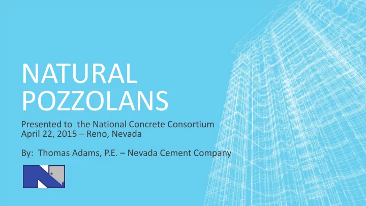 natural pozzolans