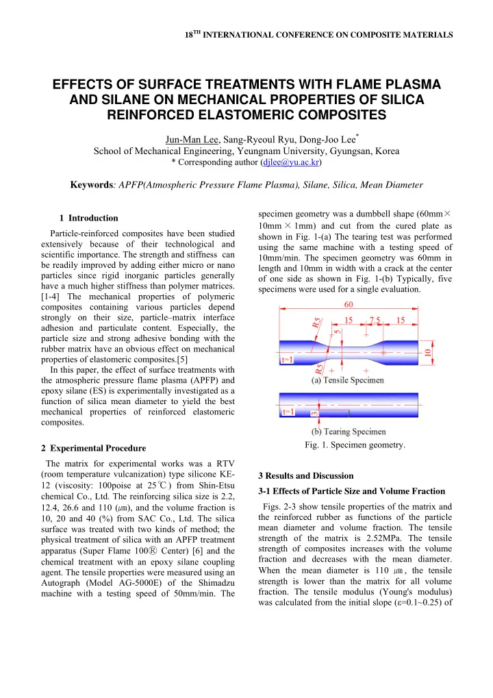 effects of surface treatments with flame plasma and