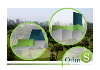 www.odins.es  Odin Solutions  Spin-off from the Universidad de Murcia  (UMU) based on more than 7