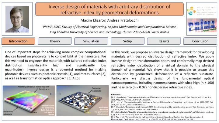 inverse design of materials with arbitrary distribution