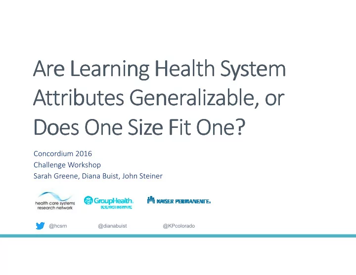 are learning health system are learning health system are