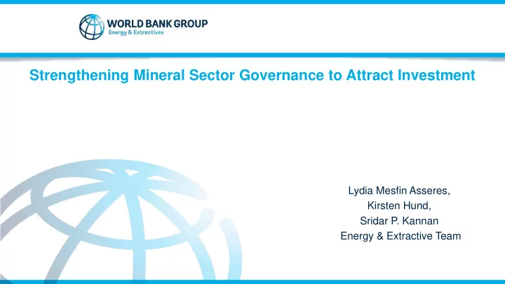 lydia mesfin asseres kirsten hund sridar p kannan energy