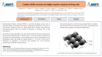 Cellular SERS structure for highly sensitive analysis of living cells Doroshina N.V. 1, a) , Ushkov