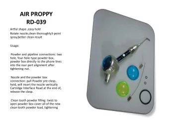 AIR PROPPY  RD-039  Artful shape ,easy hold  Rotate nozzle,clean thoroughly3-point  spray,better
