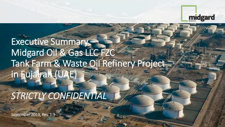 tank farm waste oil il refin inery proje ject