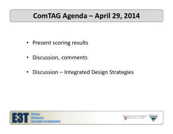 E3T  E3T E nergy E fficiency E merging T echnologies  Total Scores for Final Six Technologies  4