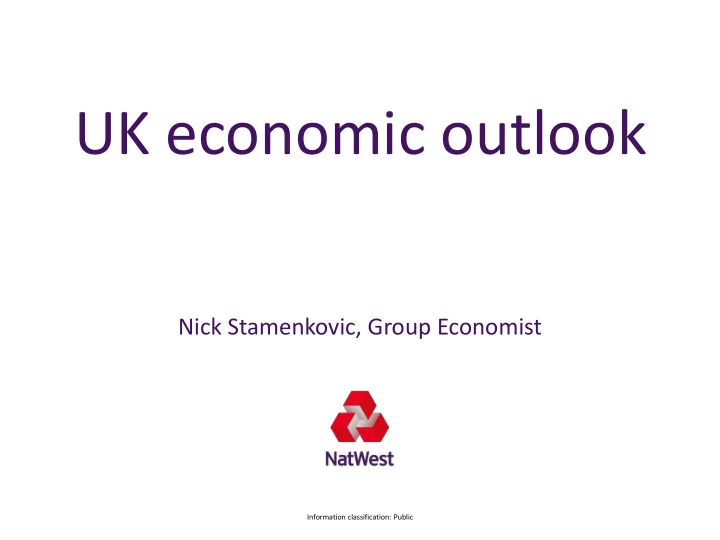 uk economic outlook