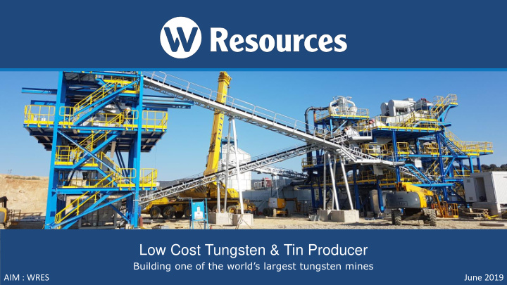 low cost tungsten tin producer