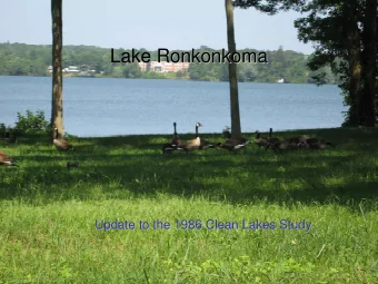 Lake Ronkonkoma  Ronkonkoma  Update to the 1986 Clean Lakes Study  Update to the 1986 Clean Lakes
