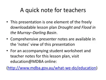 A quick note for teachers  This presentation is one element of the freely downloadable lesson