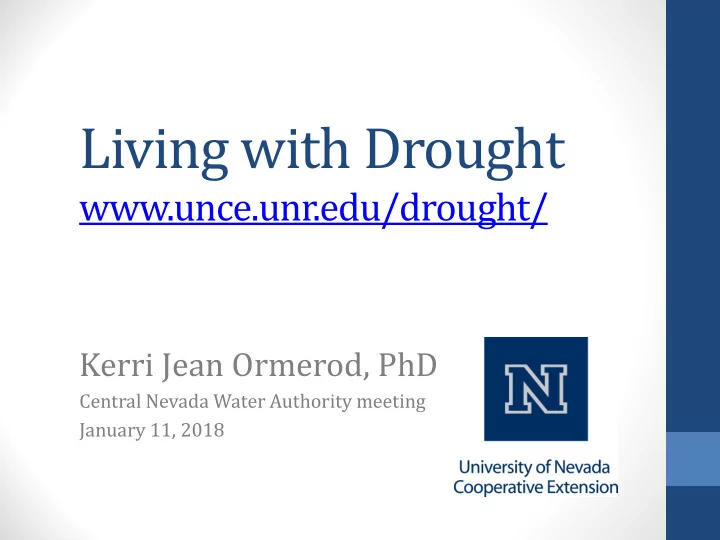 living with drought