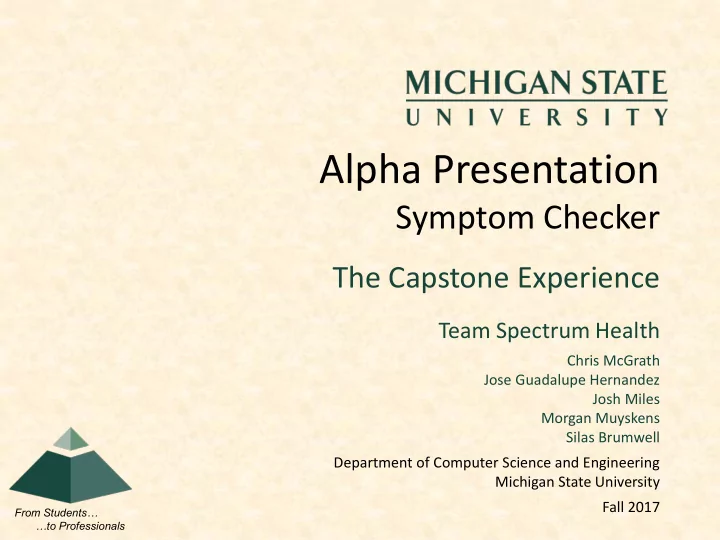 alpha presentation
