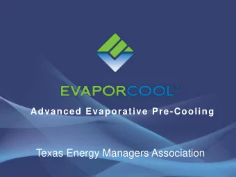 Texas Energy Managers Association  Jerry Chance Burden  Evaportech Services, LLC  35+ Years