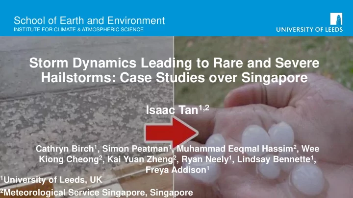 hailstorms case studies over singapore
