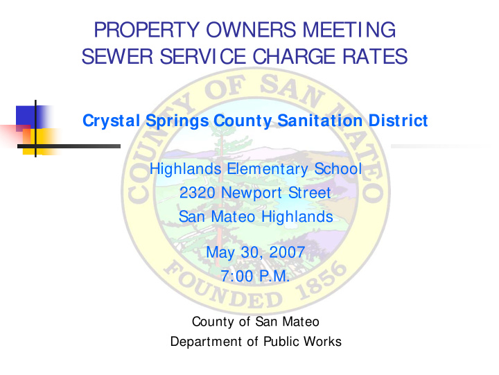property owners meeting sewer service charge rates