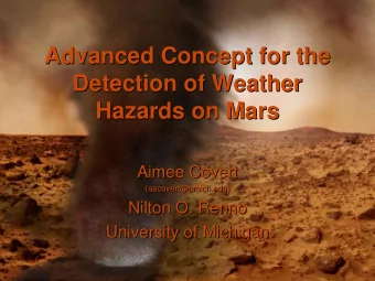 Advanced Concept for the  Advanced Concept for the  Detection of Weather  Detection of Weather