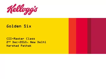 Golden  lden Six  CII  CII-Mast  Master  er Class 2 nd nd Dec  Dec-2015  2015,  , New Delhi  hi