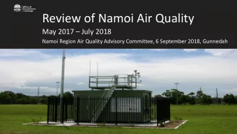 Review of Namoi Air Quality May 2017  July 2018  Namoi Region Air Quality Advisory Committee, 6