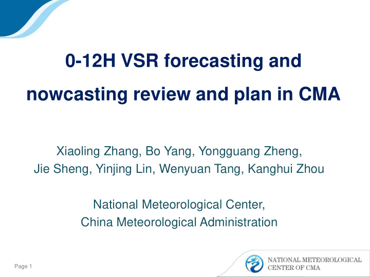 0 12h vsr forecasting and nowcasting review and plan in