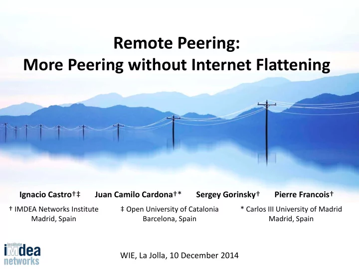 remote peering