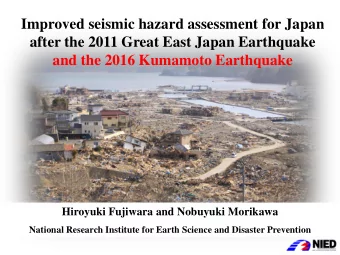 after the 2011 Great East Japan Earthquake  and the 2016 Kumamoto Earthquake  Hiroyuki Fujiwara and