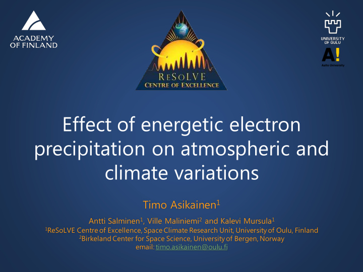 effect of energetic electron