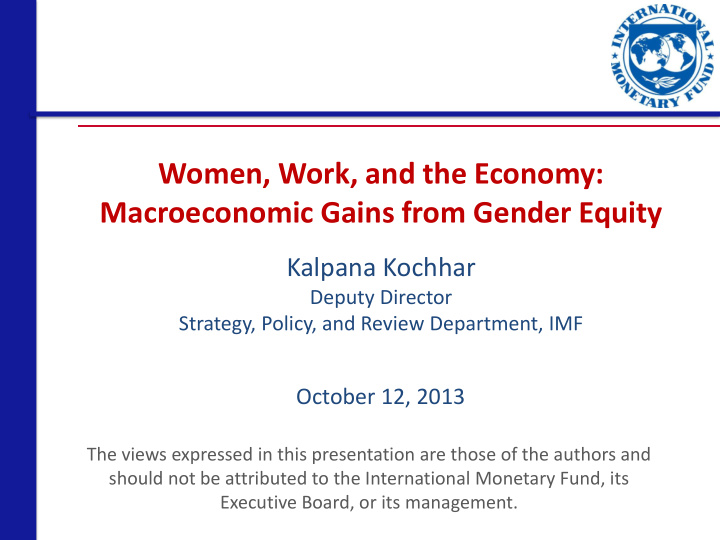 women work and the economy macroeconomic gains from