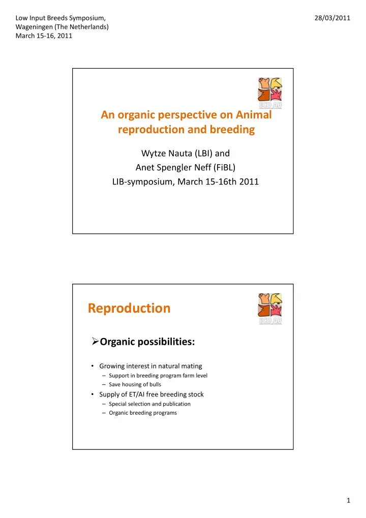 reproduction