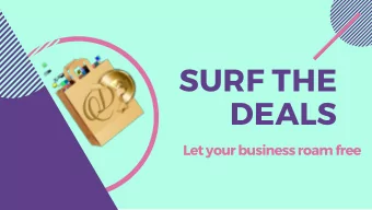 SURF THE  DEALS Let your business roam free Freedom in e - commerce I f you are an entrepreneur and