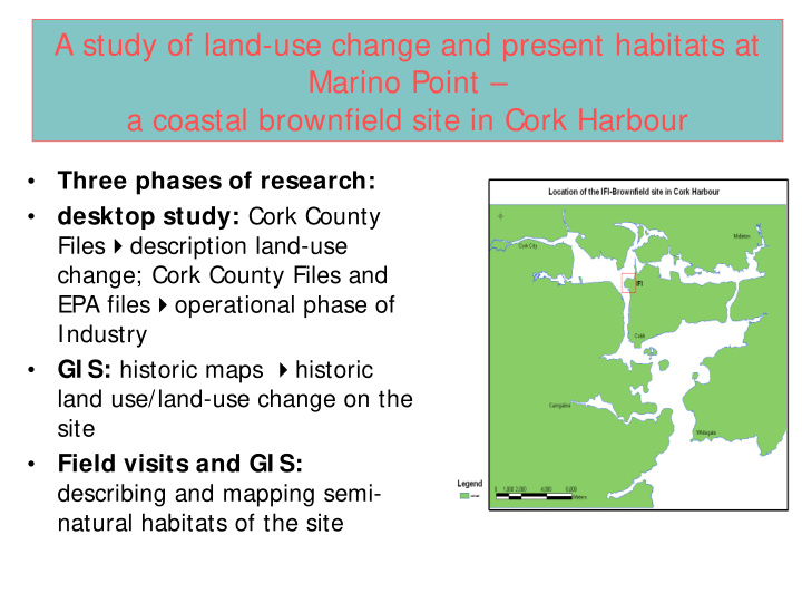 a study of land use change and present habitats at marino