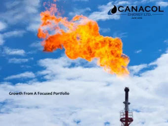 Growth From A Focused Portfolio Forward Looking Statements  This presentation may include certain