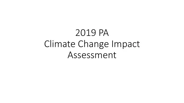 climate change impact